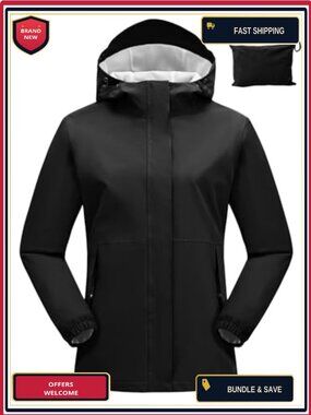 Waterproof Packable Cycling Rain Jacket with Hood